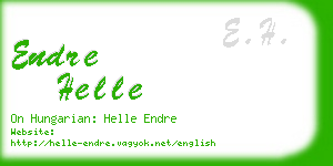 endre helle business card